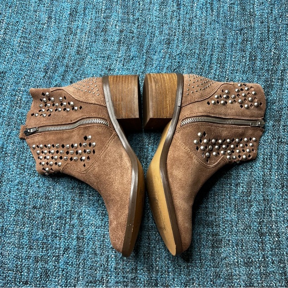 Steve Madden Dude Studded Boots in Brown Suede - Picture 5 of 9